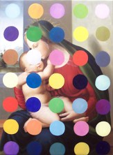 Madonna and Child with Spots ( after Francesco Granacci and Damien Hirst) 2010, oil on canvas, 50.8 x 68.6 cm