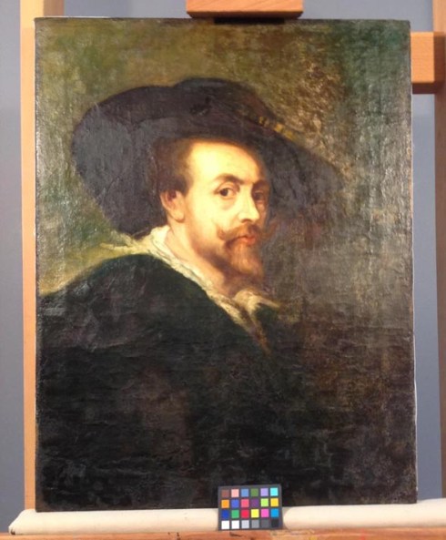 Untitled - Rubens copy near end of treatment, a radical improvement visually, but also a more chemically and physically stable painting