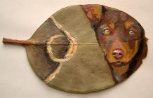 Brown leaf stringy bark is one of many small works made for charitable causes over the years. Click on the leaf to see more.